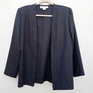 Fundamental Things Black Dress Jacket Beads S 10